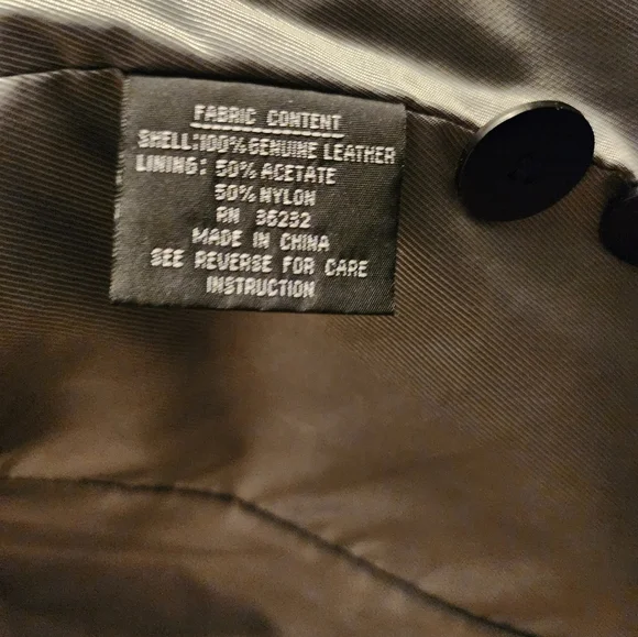 Leather Jacket, black, men's size small